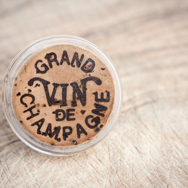 French Champagne Cork Cocktail Ring