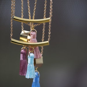Tassel Necklace Pendant Layered Necklace image 5