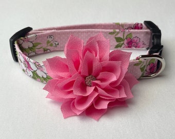 Pretty In Pink Dog Collar Size XS through Large by Doogie Couture Pet Boutique