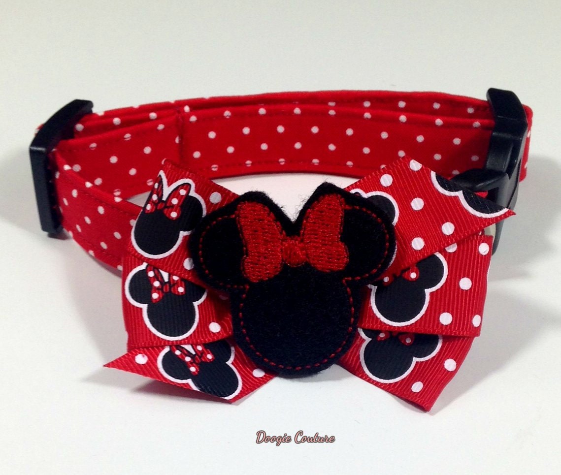 Mouse Ears Dog Collar Size XS through Large by Doogie Couture Pet Bou…