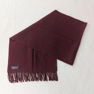 BURBERRY London Vintage effen gebreide 100% kasjmier nekwarmer kastanjebruine sjaal