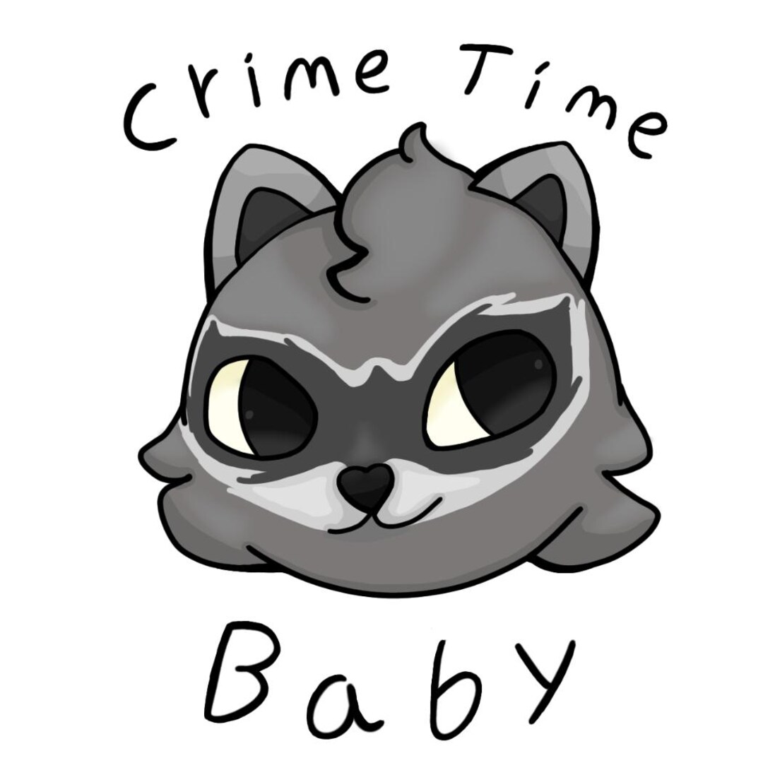 Crime Time Raccoon Sticker - Etsy