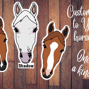 Custom Horse Head Sticker - custom horse sticker, gift for equestrian, gift for horse lover