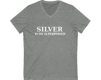 Unisex Jersey Short Sleeve V-Neck Tee