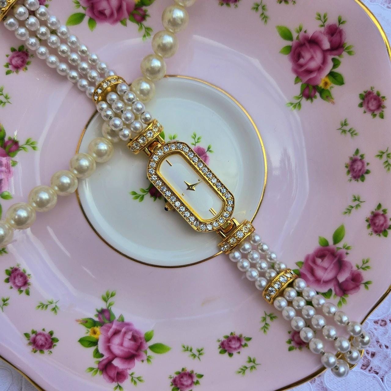 Elizabeth Taylor Evening Star Special Edition Pearl Vintage Watch Etsy