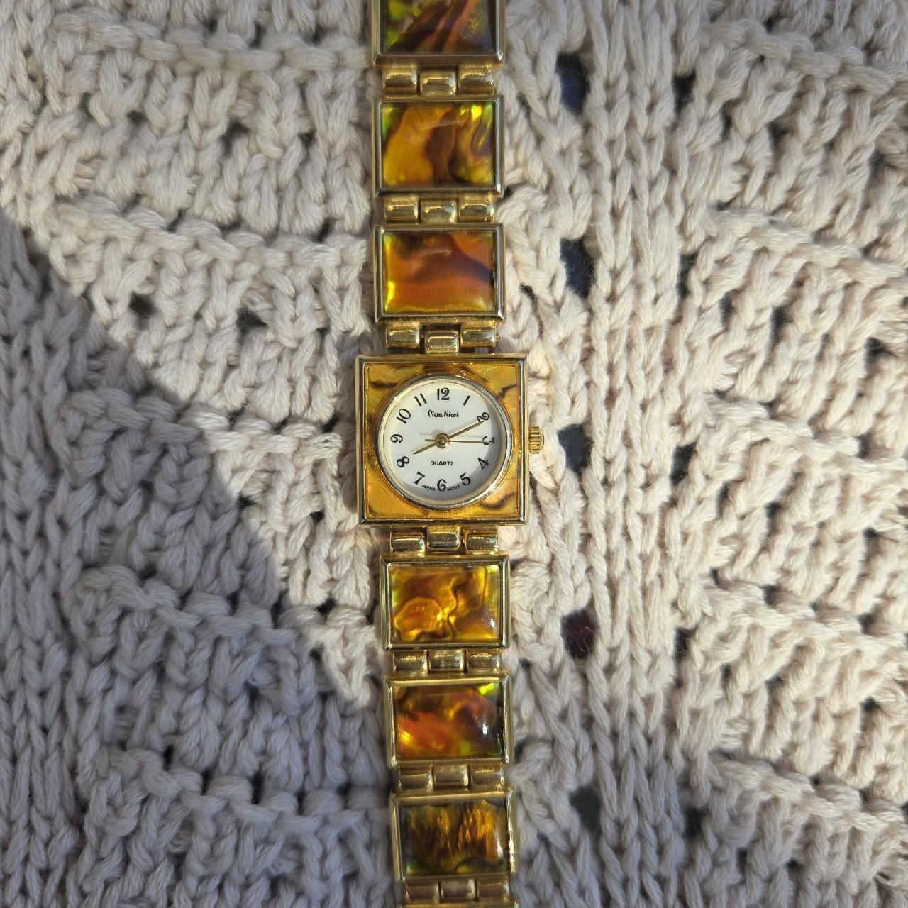 Vintage Gold and Abalone Women\'s Watch New Battery Never Worn Womens Gold Vintage Abalone Watch - Etsy main image 4