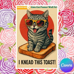Whimsical Cat Poster/Wall Art for Pet Lovers
