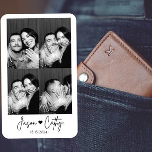 Aangepaste portemonnee-fotokaart, Valentijnsdagcadeaus voor hem, fotokaart stel, insteekkaart portemonnee, cadeau echtgenoot vriendje, jubileumcadeau