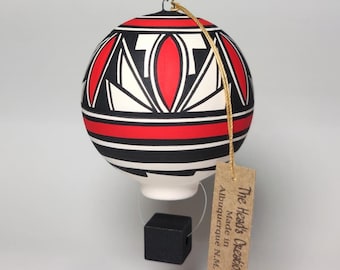 New Mexico Hot Air Balloon Ornament Bright Red SOLD INDIVIDUALLY