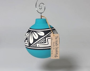 Southwest Ornament Bulb Turquoise SOLD INDIVIDUALLY