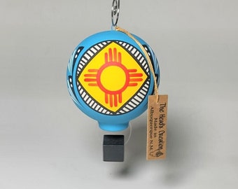 New Mexico Hot Air Balloon Ornament Turquoise Zia SOLD INDIVIDUALLY