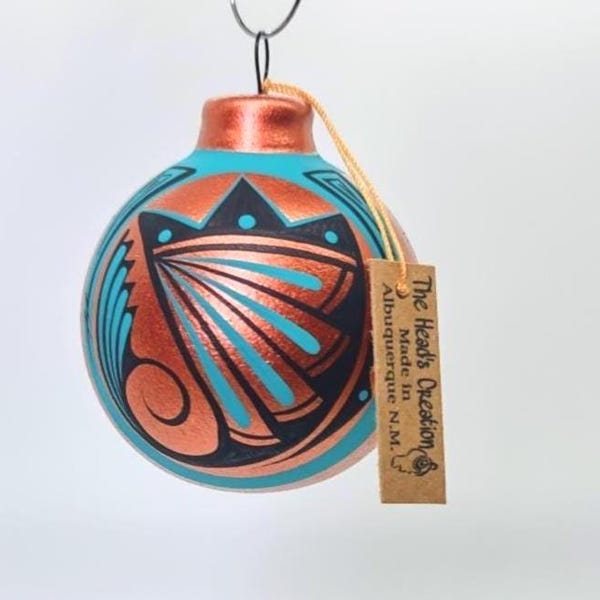 Southwest Ornament Bulb Metallic Copper SOLD INDIVIDUALLY