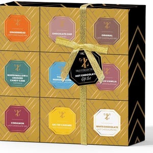 Hot Chocolate Gift Set - Hot Chocolate Drink Gift Set, With Assorted Flavoured Hot Chocolate Selection, 9 Pack Hot Chocolate