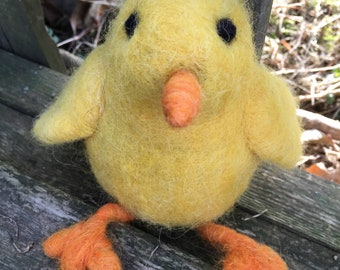 Needle Felted Yellow Chick
