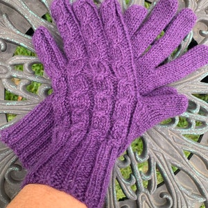 100% Alpaca Gloves, Ready to Ship Purple
