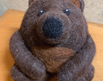 Kit de feltragem com agulha para urso - Artesanato faça você mesmo