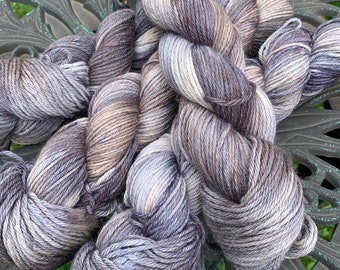 100% Alpaca Yarn, DK Weight, Hand Dyed, 220 Yards, Superfine, 3.5 Ounces, Paca-Paints, "Birches", Knitting, Crochet, Weaving, Felting