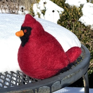 Needle Felted Red Cardinal, Made to Order