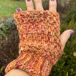 Handgehäkelte 100 % Alpaka fingerlose Handschuhe, Apfelweinpresse, auf Bestellung