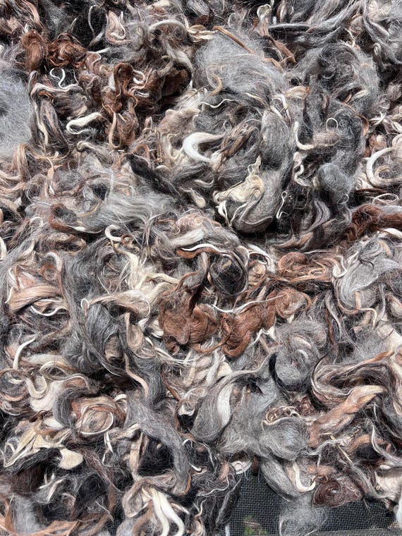Alpaca, Mohair, Llama Fiber Seconds – 8 ounces - for Felting, Pet Beds, Nesting Balls