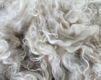 Natural Mohair Fiber for Spinning or Felting – White – 2 oz - Ike