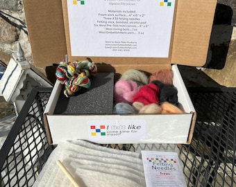 Needle Felting Starter Kit - DIY Wool Craft - Beginner Kit