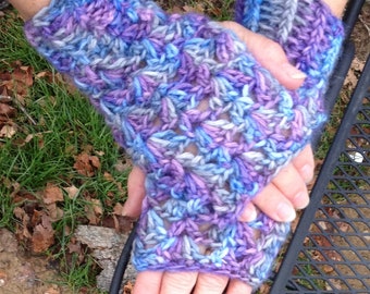 Alpaca Fingerless Gloves, 100% Alpaca Yarn, Hand Crocheted Hand Warmers, MADE TO ORDER