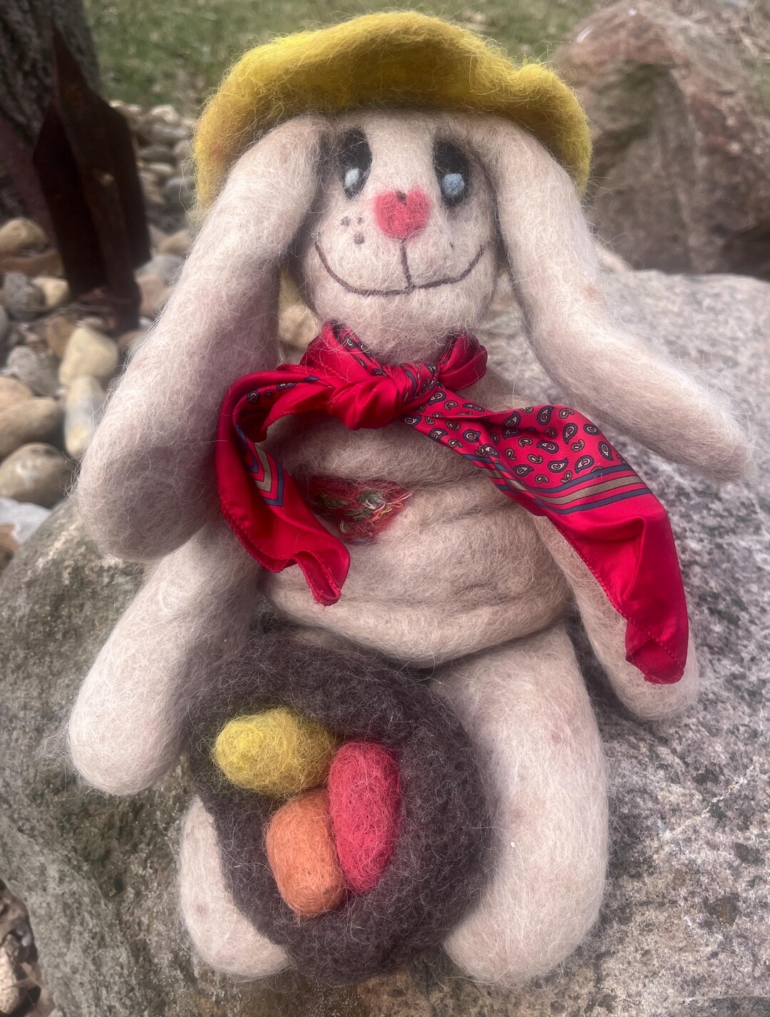 Needle Felted Bunny Marigold - Suri Alpaca Rabbit - Floppy Waldorf ...