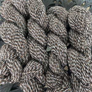 Barberpole Alpaca Yarn, Natural Striped Yarn, Worsted Weight Three Ply 100% Alpaca Yarn, Grown by Annalise, Amelia, and Derecho