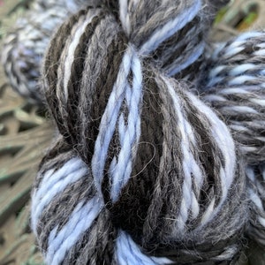 100% Alpaca Yarn, Worsted Weight, Hand Dyed, 165 Yards, 3.5 Ounces, Espiral, Blueberry Buckle