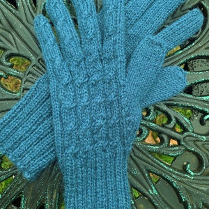 100% Alpaca Gloves, Ready to Ship Teal