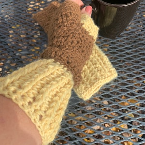 Alpaca Fingerless Gloves, 100% Alpaca Yarn, Soft and Warm, Hand Crocheted, Ready to Ship