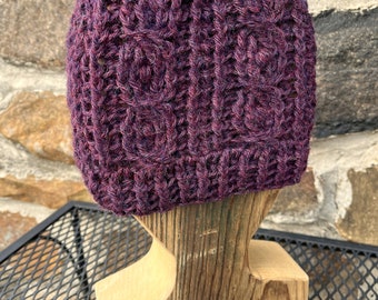 Aurora Borealis Cable Alpaca Hat