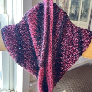 Alpaka Kuscheldecke, schwarzwald marmoriertes Garn, Alpenstich