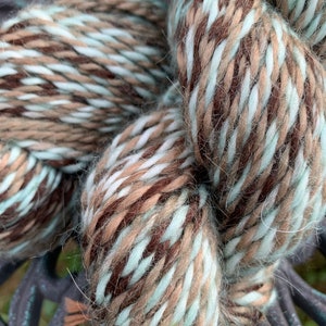 Hand Dyed Alpaca Yarn, 165 Yards, Worsted Weight, 3.5 Ounces, Espiral - Mint Chip