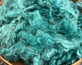 Hand Dyed Mohair Fiber – Meadow – Spinning or Felting – 2 oz