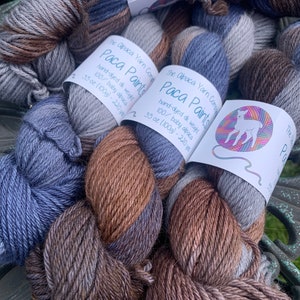 Hand-Dyed Alpaca Yarn – DK Weight, Soft and Natural, Paca Paints “Skylark” for Crochet and Knitting