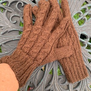 100% Alpaca Gloves, Ready to Ship Brown