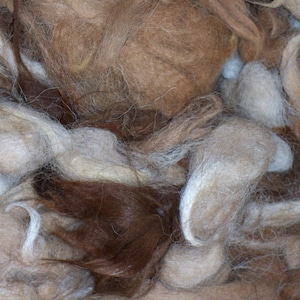 Raw Alpaca Mohair Fiber Blend – 8 oz for Felting, Crafting, Stuffing and Bird Nesting Balls