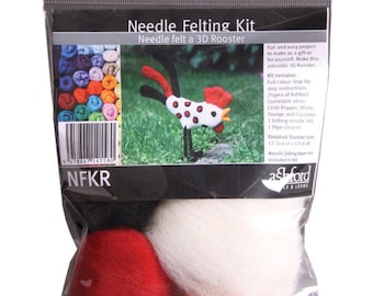 Rooster Needle Felting Kit, Ashford Needle Felting Kits