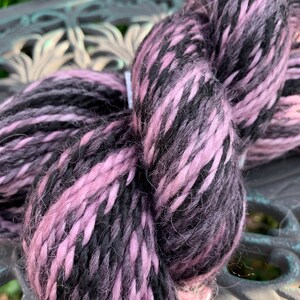 100% Alpaca Yarn, Worsted Weight, Hand Dyed, 165 Yards, 3.5 Ounces, Espiral, Boysenberry Jam