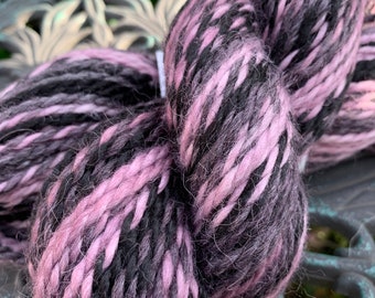 100% Alpaca Yarn, Worsted Weight, Hand Dyed, 165 Yards, 3.5 Ounces, Espiral, "Boysenberry Jam"