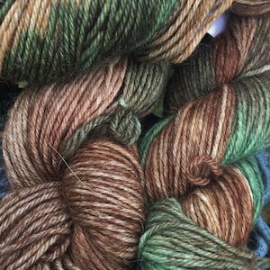 Hand-Dyed Alpaca Yarn – DK Weight, Soft and Natural, Paca Paints “Into the Pines” for Crochet and Knitting