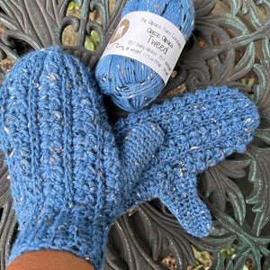 Alpaca Mittens, Alpaca Tweed Yarn, Saltire