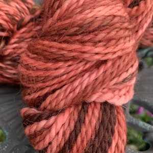 100% Alpaca Yarn, Worsted Weight, Hand Dyed, 165 Yards, 3.5 Ounces, Espiral, Birch Beer