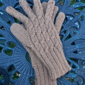 100% Alpaca Gloves, Ready to Ship Rose Grey