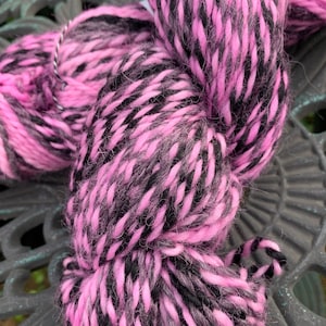 100% Alpaca Yarn, Worsted Weight, Hand Dyed, 165 Yards, 3.5 Ounces, Espiral, "Pink Lemonade"