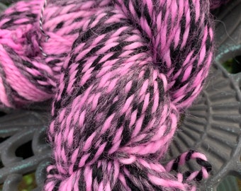 100% Alpaca Yarn, Worsted Weight, Hand Dyed, 165 Yards, 3.5 Ounces, Espiral, "Pink Lemonade"