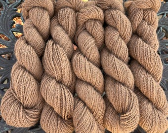 Dark Fawn Alpaca Yarn, Worsted Weight, Hypoallergenic