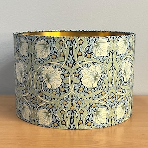 Paralume William Morris Antiqued Pimpernel con fodera in oro di LAMPARiOMA